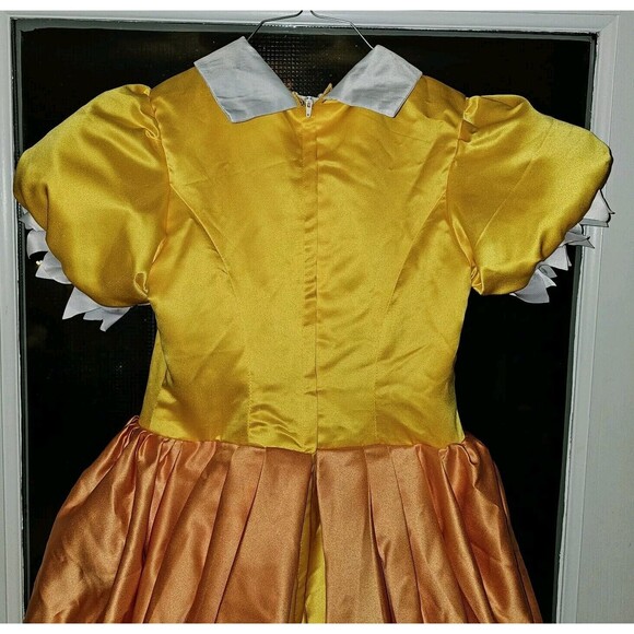 Super Mario Bros Adult Princess Daisy Peach Halloween Cosplay Costume Sz 6 Gown - Picture 7 of 14